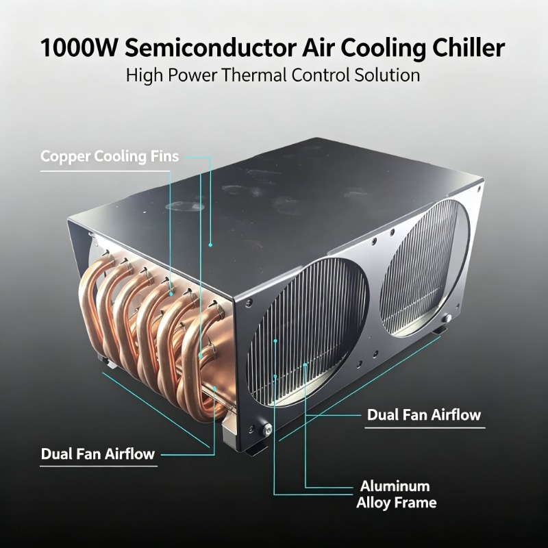 Laser Industrial Chiller - 1000W Halbleiter-Peltier-Luftkühler, Industrieller Thermokühler für Laser-Lithographie,