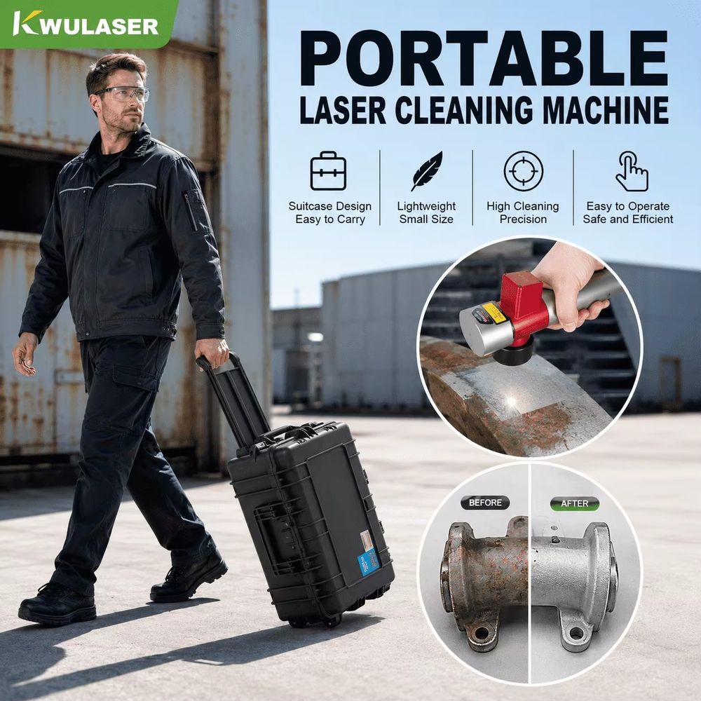 Industrial Laser Cleaning Equipment - Pulslaser-Oberflächenbehandlungsmaschine Autoteile Rost Farbe Öl Entfernung