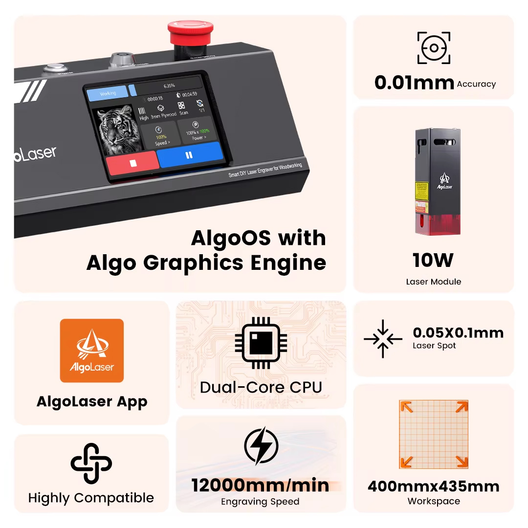 Algolaser DIY Tisch 40*43 cm C – Industrial Laser Cutting Machines Bewertung und Preis